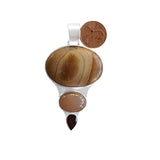 Jasper, Rose Quartz and Garnet Assorted Vintage Pendants Necklace - 925 Sterling Silver Handmade DIY Jewelry Making - Gemstone Pendants