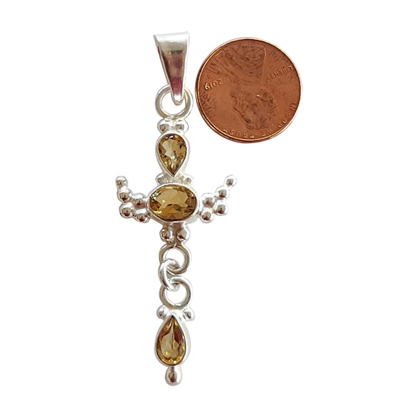 Citrine handmade gemstone pendants.