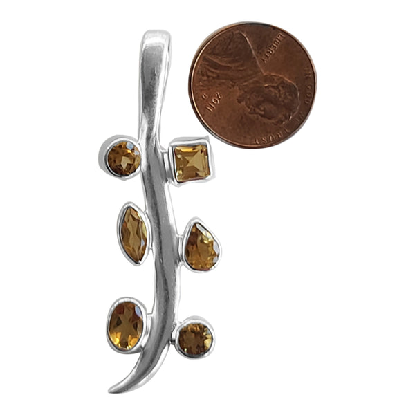 Citrine handmade gemstone pendants.