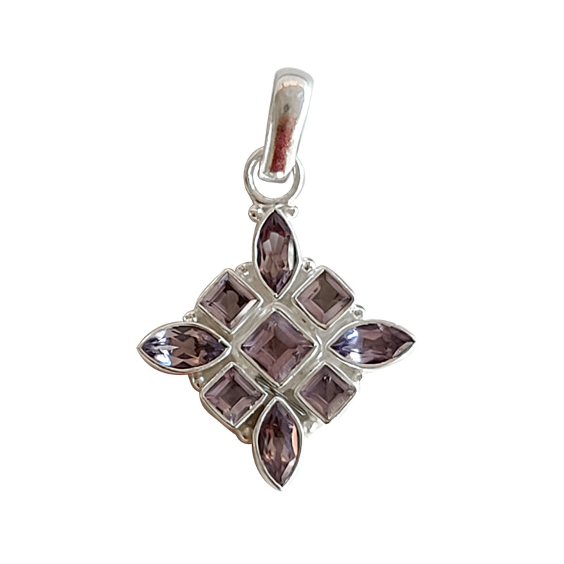 Amethyst handmade gemstone pendants.
