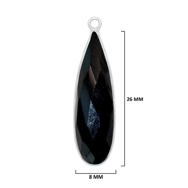 Boho Chic Black Onyx Bezel Pendant - Handcrafted Gemstone Necklace in 925 Sterling Silver with Stunning Finishes