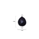 Black Onyx Sterling Silver Bezel Pendant - Boho Chic Gemstone