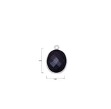 Black Onyx Sterling Silver Bezel Pendant - Boho Chic Gemstone
