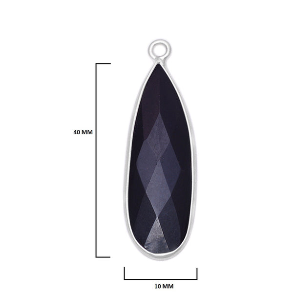 Boho Chic Black Onyx Bezel Pendant - Handcrafted Gemstone Necklace in 925 Sterling Silver with Stunning Finishes