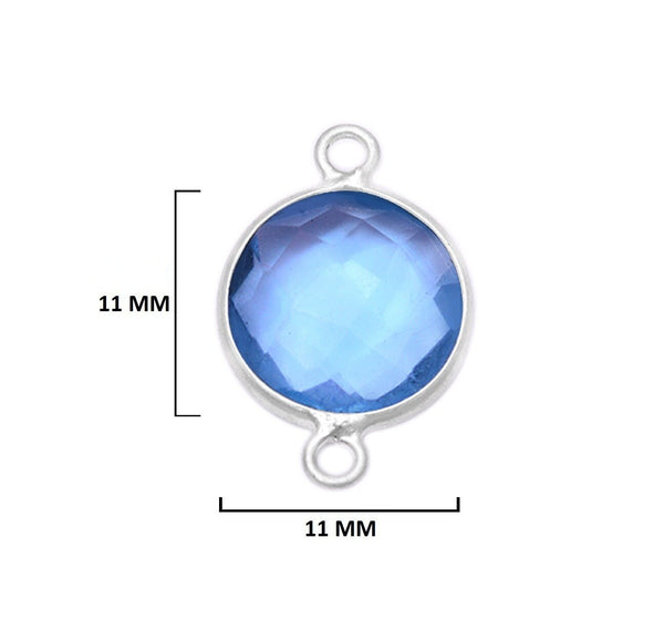 Boho Chic Blue Topaz Bezel Pendant - Handcrafted Gemstone Necklace in 925 Sterling Silver with Stunning Finishes