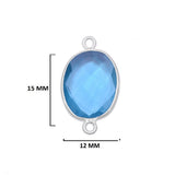 Blue Topaz Sterling Silver Pendant – Handcrafted Bezel Gemstone