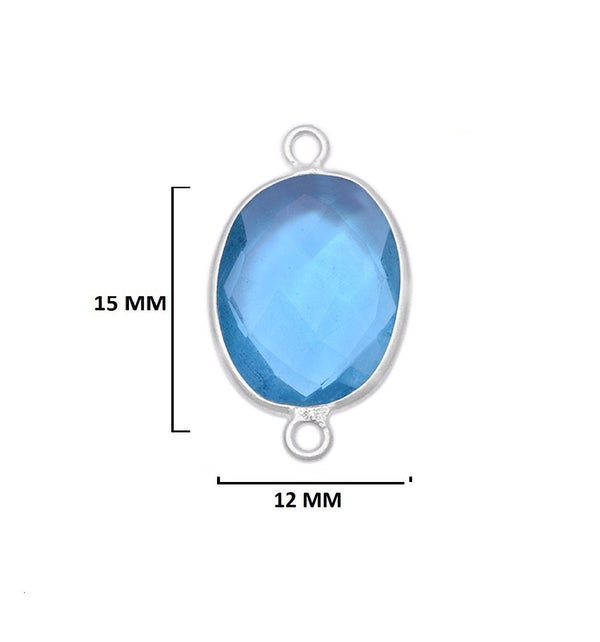 Blue Topaz Sterling Silver Pendant – Handcrafted Bezel Gemstone