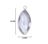 Boho Chic Clear Quartz Bezel Pendant - Handcrafted Gemstone Necklace in 925 Sterling Silver with Stunning Finishes