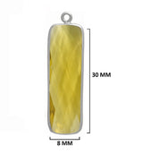 Boho Chic Lemon Quartz Bezel Pendant - Handcrafted Gemstone Necklace in 925 Sterling Silver with Stunning Finishes