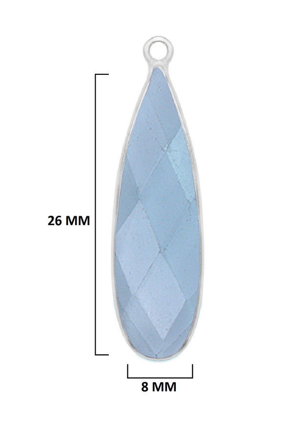 Boho Chic London Blue Topaz Bezel Pendant - Handcrafted Gemstone Necklace in 925 Sterling Silver with Stunning Finishes