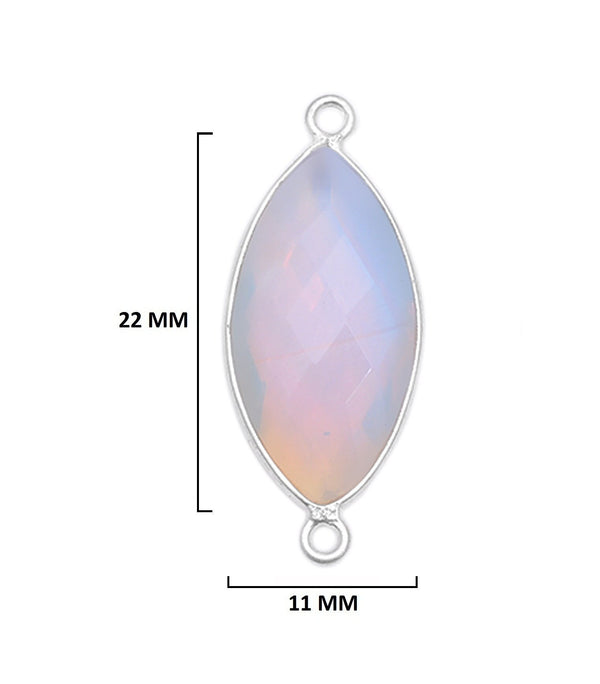 Boho Chic Opalite Bezel Pendant - Handcrafted Gemstone Necklace in 925 Sterling Silver with Stunning Finishes