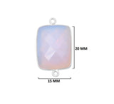 Opalite Bezel Pendant - Rectangle Bar, 925 Sterling Silver (10X40mm)