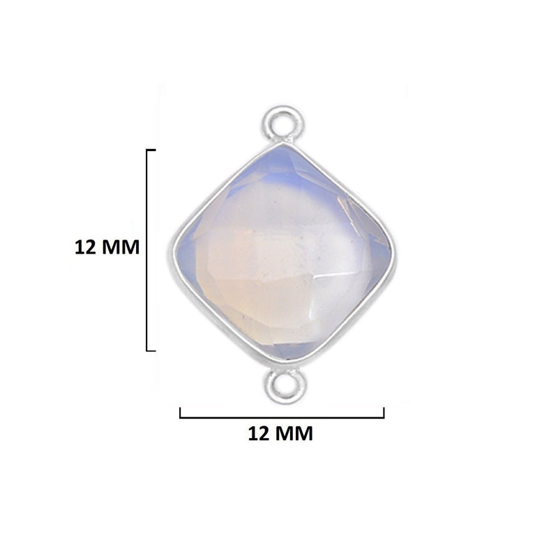 Boho Chic Opalite Bezel Pendant - Handcrafted Gemstone Necklace in 925 Sterling Silver with Stunning Finishes