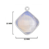Boho Chic Opalite Bezel Pendant - Handcrafted Gemstone Necklace in 925 Sterling Silver with Stunning Finishes