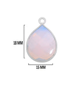 Boho Chic Opalite Bezel Pendant - Handcrafted Gemstone Necklace in 925 Sterling Silver with Stunning Finishes