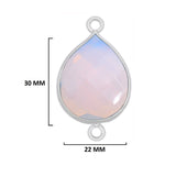 Boho Chic Opalite Bezel Pendant - Handcrafted Gemstone Necklace in 925 Sterling Silver with Stunning Finishes