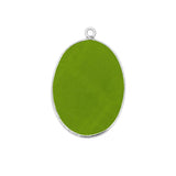 Boho Chic Peridot Bezel Pendant - Handcrafted Gemstone Necklace in 925 Sterling Silver with Stunning Finishes