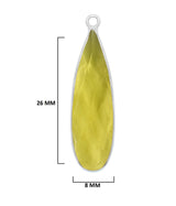 Boho Chic Lemon Quartz Bezel Pendant - Handcrafted Gemstone Necklace in 925 Sterling Silver with Stunning Finishes