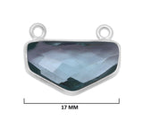 London Blue Topaz Sterling Silver Pendant – Boho Chic Gemstone Necklace