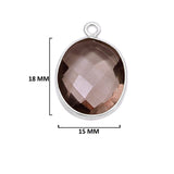 Smoky Quartz Sterling Silver Bezel Pendant - Boho Gemstone Necklace