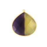Boho Chic Ametrine Bezel Pendant - Handcrafted Gemstone Necklace with 24kt Gold Plating