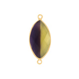 Boho Chic Ametrine Bezel Pendant - Handcrafted Gemstone Necklace with 24kt Gold Plating