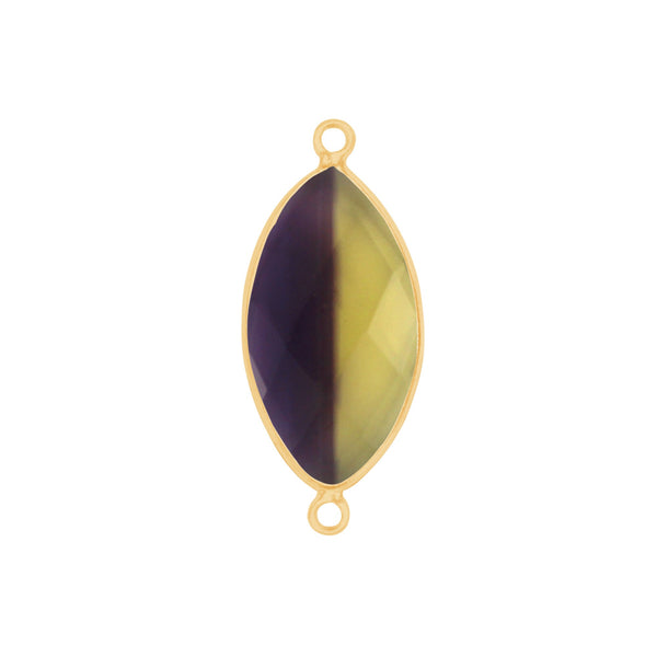 Boho Chic Ametrine Bezel Pendant - Handcrafted Gemstone Necklace with 24kt Gold Plating