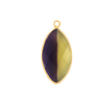 Boho Chic Ametrine Bezel Pendant - Handcrafted Gemstone Necklace with 24kt Gold Plating
