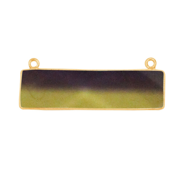 Boho Chic Ametrine Bezel Pendant - Handcrafted Gemstone Necklace with 24kt Gold Plating
