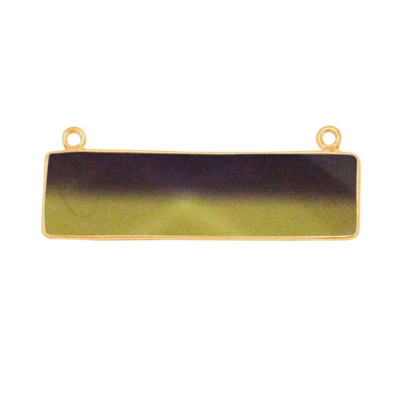 Boho Chic Ametrine Bezel Pendant - Handcrafted Gemstone Necklace with 24kt Gold Plating
