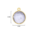 Boho Chic Clear Quartz Bezel Pendant - Handcrafted Gemstone Necklace with 24kt Gold Plating