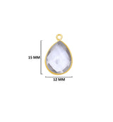 Boho Chic Clear Quartz Bezel Pendant - Handcrafted Gemstone Necklace with 24kt Gold Plating