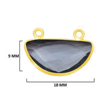 Boho Chic London Blue Topaz Bezel Pendant - Handcrafted Gemstone Necklace with 24kt Gold Plating