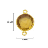 Boho Chic Lemon Quartz Bezel Pendant - Handcrafted Gemstone Necklace with 24kt Gold Plating