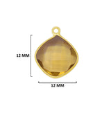 Boho Chic Lemon Quartz Bezel Pendant - Handcrafted Gemstone Necklace with 24kt Gold Plating