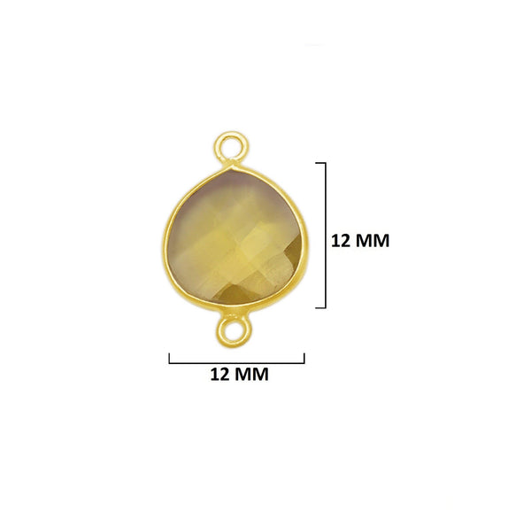 Boho Chic Lemon Quartz Bezel Pendant - Handcrafted Gemstone Necklace with 24kt Gold Plating