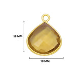 Boho Chic Lemon Quartz Bezel Pendant - Handcrafted Gemstone Necklace with 24kt Gold Plating