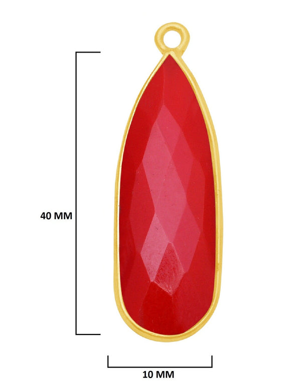Coral Quartz Bezel Pendant