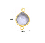 Boho Chic Clear Quartz Bezel Pendant - Handcrafted Gemstone Necklace with 24kt Gold Plating