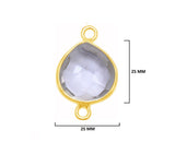 Boho Chic Clear Quartz Bezel Pendant - Handcrafted Gemstone Necklace with 24kt Gold Plating