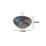 Labradorite Oval Pendant - Boho Chic Gemstone Necklace with 925 Sterling Silver Elegance