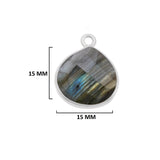 Labradorite Heart Pendant - Boho Chic Gemstone Necklace with 925 Sterling Silver Elegance