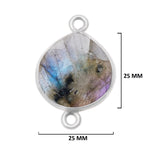 Labradorite Heart Pendant - Boho Chic Gemstone Necklace with 925 Sterling Silver Elegance