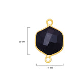 Boho Chic Black Onyx Bezel Pendant - Handcrafted Gemstone Necklace with 24kt Gold Plating