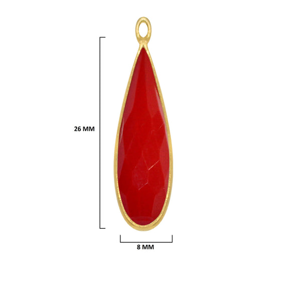 Coral Quartz Bezel Pendant