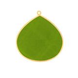 Boho Chic Peridot Bezel Pendant - Handcrafted Gemstone Necklace with 24kt Gold Plating