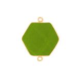 Boho Chic Peridot Bezel Pendant - Handcrafted Gemstone Necklace with 24kt Gold Plating