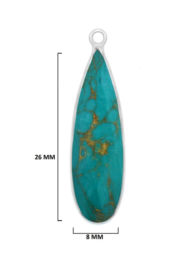 Blue Turquoise Gemstone Charms