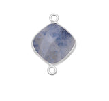 Rainbow Moonstone Cushion/Diamond Pendant - Boho Chic Gemstone Necklace with 925 Sterling Silver Elegance