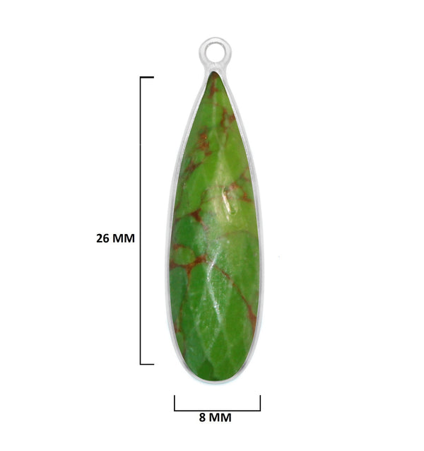 Green Turquoise Gemstone Charms